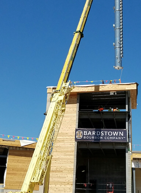 The Bardstown Bourbon Company Installs 50-Foot Stainless Steel Vendome Still at New Distillery Site